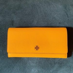 Yellow Leather Tory Burch Wallet